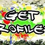 'Get Profiled!' graffiti-style banner