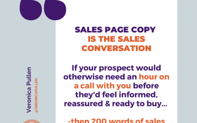 Sales Page Copy IS The Sales Conversation.