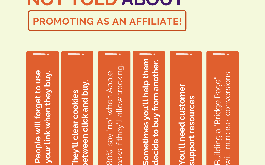 What you are NOT told about promoting as an affiliate!