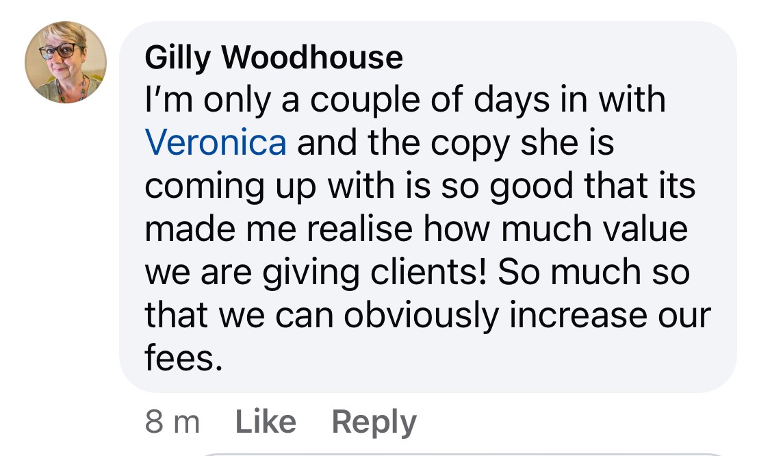 Gilly Woodhouse Comment